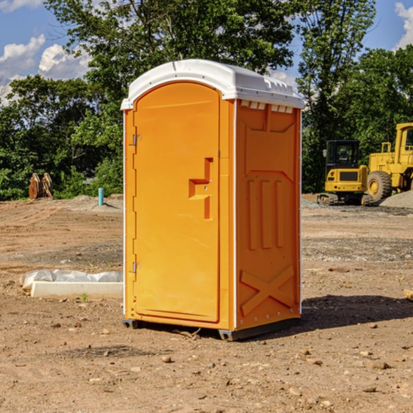 how often are the portable restrooms cleaned and serviced during a rental period in Corydon Kentucky